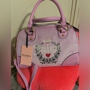 Velour juicy bowler bag